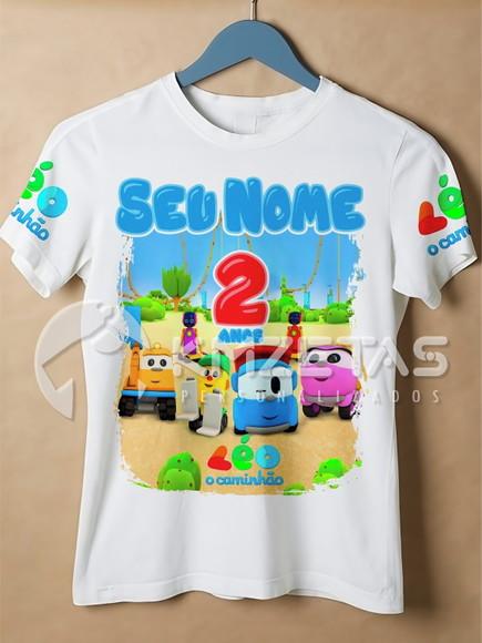 Blusa Léo o Caminhão Festa Infantil Personalizada