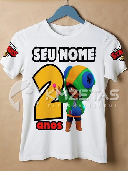 Blusa Leon Brawl Stars Camisa Personalizada T-shirt Unissex
