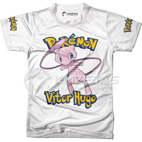 Blusa Mew Pokemon Infantil Juvenil Adulo Personalizada