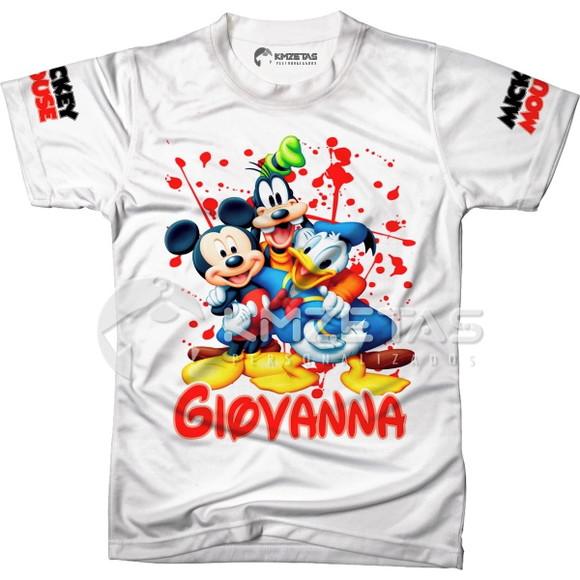 Blusa Mickey Mouse Disney Menina Personalizada