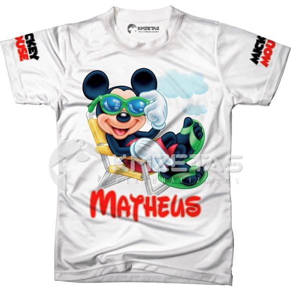 Blusa Mickey Mouse Infantil Adulto Unissex Personalizada