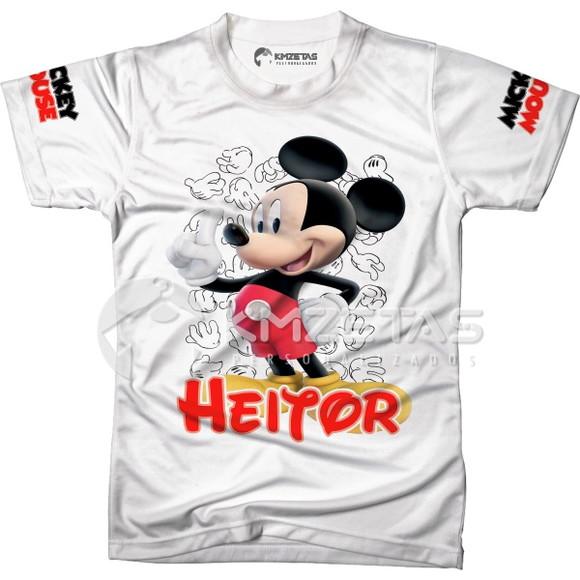 Blusa Mickey Mouse Infantil Adulto Personalizada