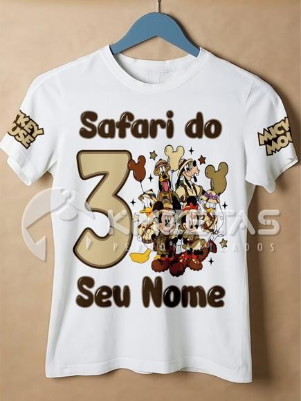 Blusa Mickey Safari Disney Camisa Personalizada