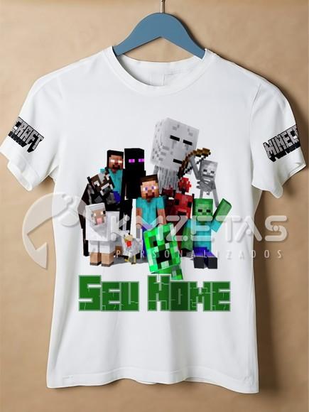Blusa Minecraft Game Infantil Adulto Personalizada