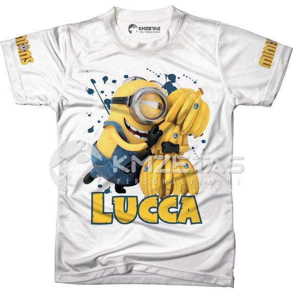 Blusa Minions Bananas Infantil Adulto Unissex Personalizada