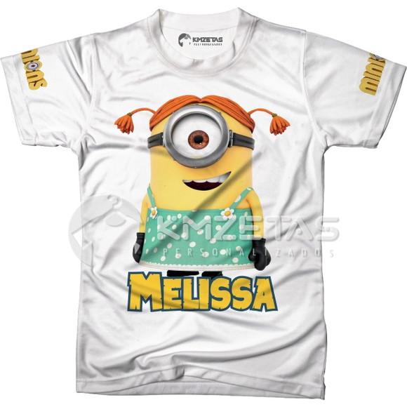 Blusa Minions Menina Camiseta Feminina Personalizada
