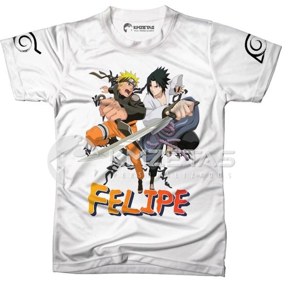 Blusa Naruto Anime Geek Infantil Adulto Personalizada