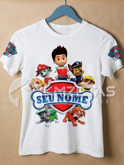 Blusa Patrulha Canina Camiseta Infantil Adulto Personalizada