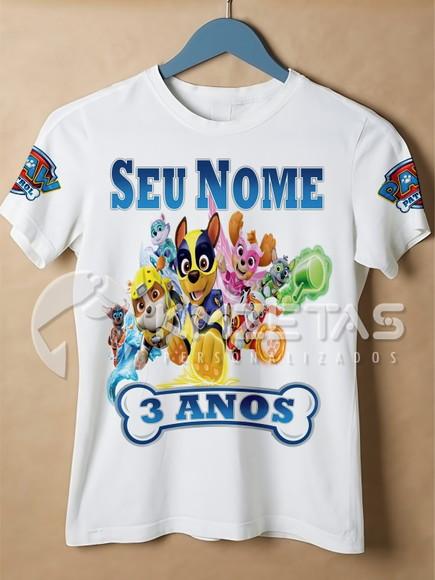 Blusa Patrulha Canina Super Filhotes Camisa Personalizada