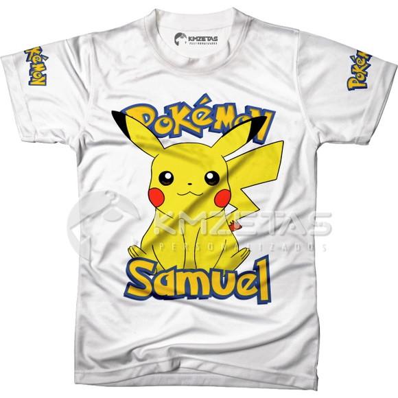 Blusa Pikachu Pokemon Infantil Juvenil Adulo Personalizada
