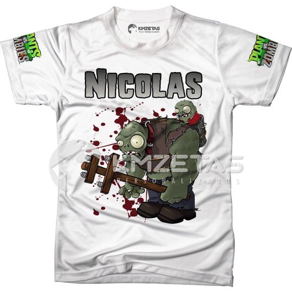 Blusa Plantas Vs Zumbis Personalizada
