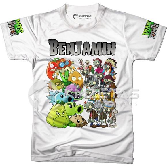 Blusa Plants Vs Zombies Garden Infantil Personalizada