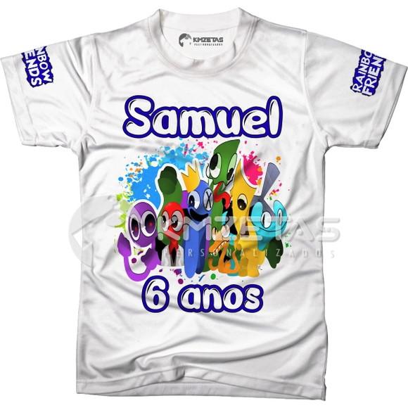 Blusa Rainbow Friends Aniversário Infantil Personalizada