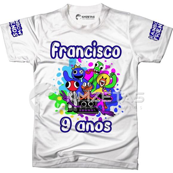 Blusa Rainbow Friends Festa Aniversário Personalizada