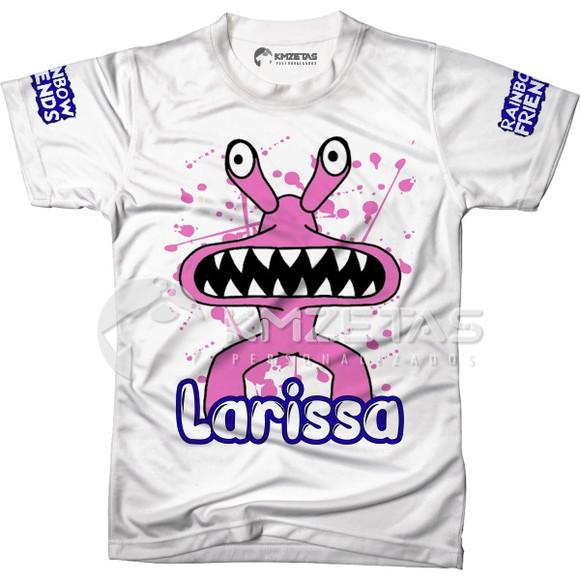 Blusa Rainbow Friends Pink Rosa Personalizada