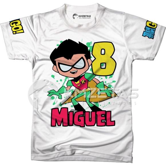 Blusa Robin Jovens Titans Infantil Adulto Personalizada