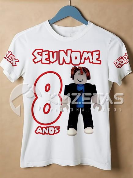Blusa Roblox Festa Bacon Hair Geek Camisa Personalizada