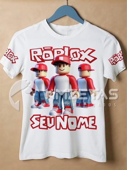 Blusa Roblox Game Jogo Infantil Adulto Camisa Personalizada