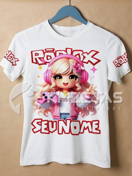 Blusa Roblox Menina Girl Camisa Personalizada Tshirt Unissex