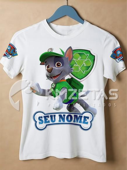 Blusa Rocky Patrulha Canina Infantil Adulto Personalizada