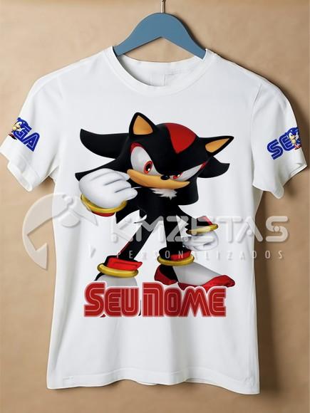 Blusa Shadow Sonic Infantil Adulto Personalizada