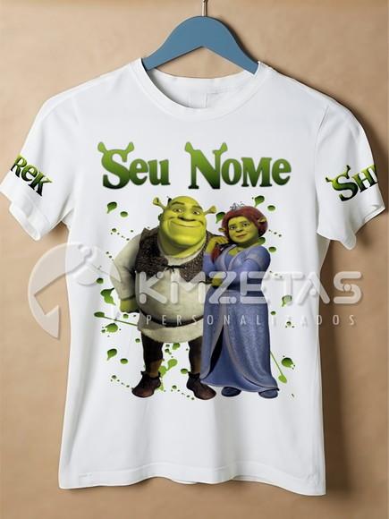Blusa Shrek Fiona Ogro Infantil Adulto Personalizada