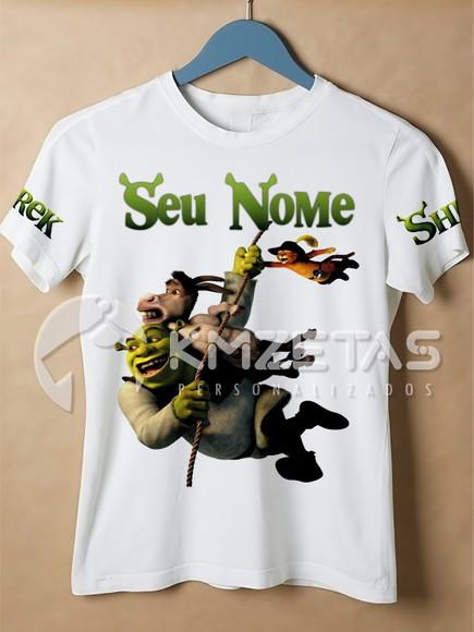 Blusa Shrek Infantil Adulto Personalizada Unissex