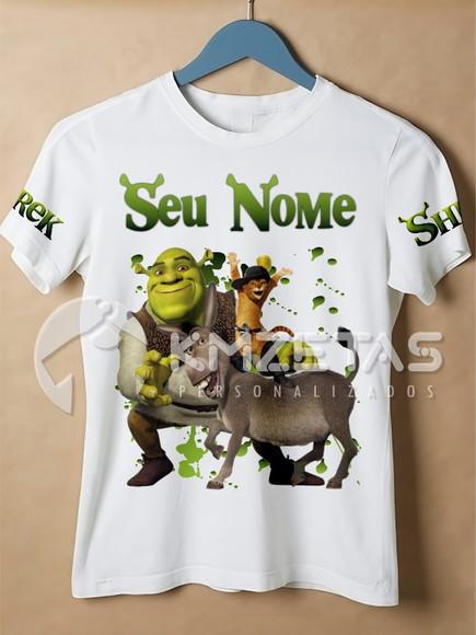 Blusa Shrek Infantil Adulto Camisa Personalizada