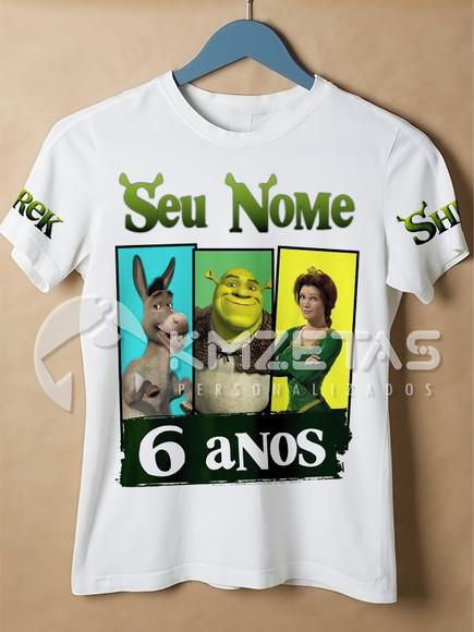 Blusa Shrek Festa Infantil Personalizada