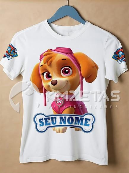 Blusa Skye Patrulha Canina Infantil Adulto Personalizada