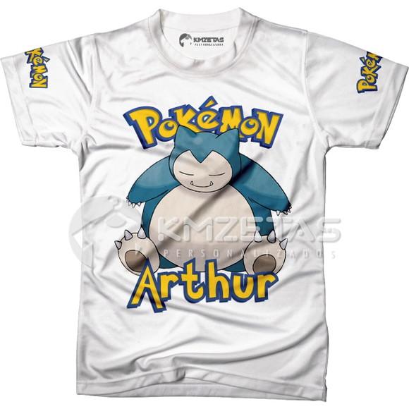 Blusa Snorlax Pokemon Infantil Juvenil Adulo Personalizada