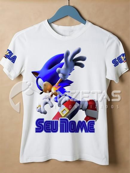 Blusa Sonic Hedgehog Infantil Adulto Personalizada
