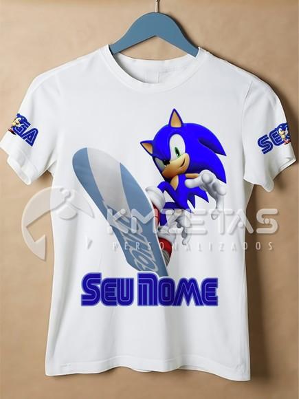 Blusa Sonic Presente Infantil Adulto Personalizada