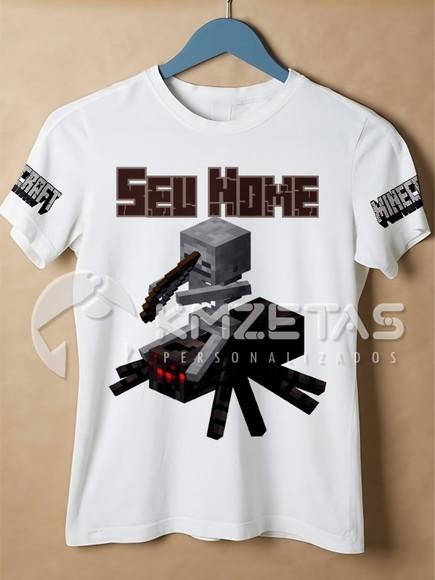 Blusa Spider Jockey Minecraft Game Infantil Personalizada