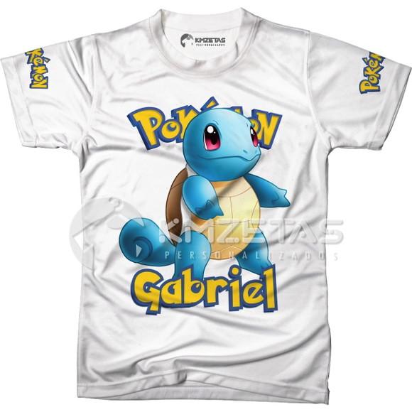 Blusa Squirtle Pokemon Infantil Adulo Personalizada