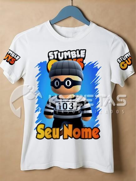 Blusa Stumble Guys Inmate 613 Game Jogo Personalizada