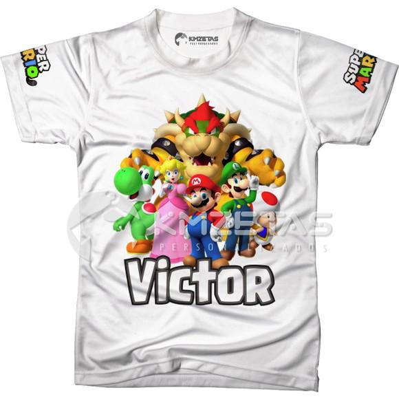 Blusa Super Mario Bros Personalizada