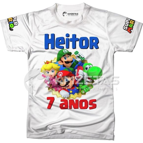 Blusa Super Mario World Infantil Adulto Personalizada