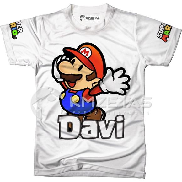 Blusa Super Mario Infantil Adulto Personalizada