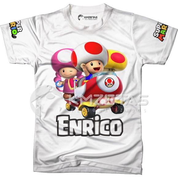 Blusa Toad Super Mario Bros Infantil Adulto Personalizada