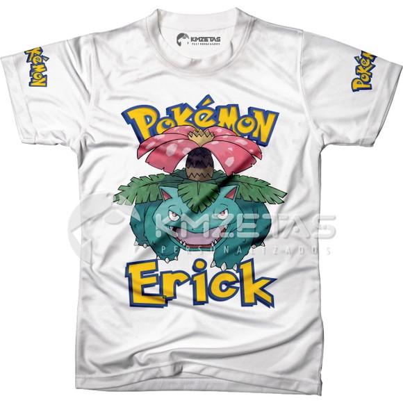 Blusa Venusaur Pokemon Infantil Juvenil Adulo Personalizada