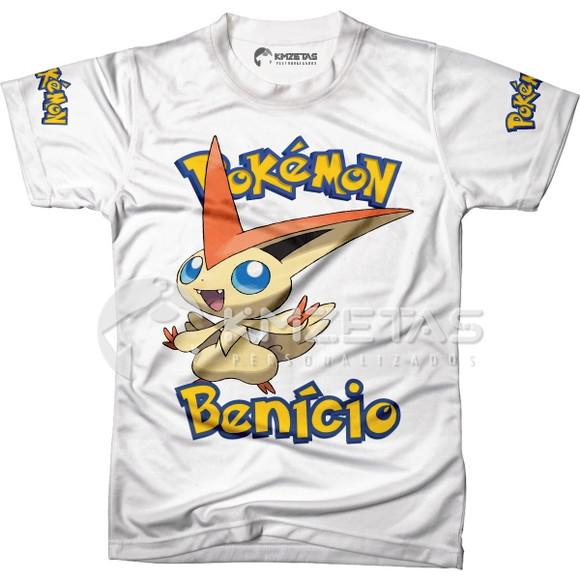 Blusa Victini Pokemon Infantil Juvenil Adulo Personalizada