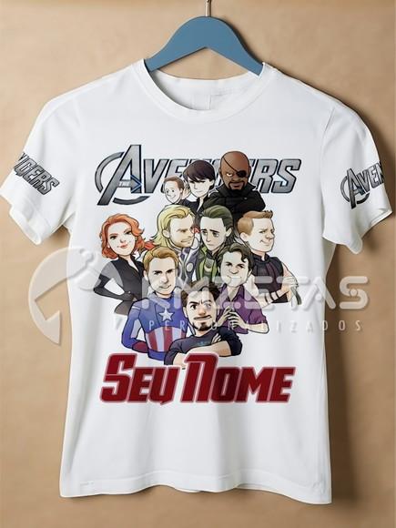 Blusa Vingadores Avengers Camisa Personalizada