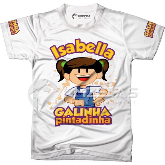 Blusa Viva Mariana Galinha Pintadinha Personalizada