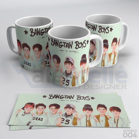Caneca Bts Kpop Bangtan Boys Bias Logo Army Personalizada