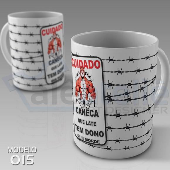 Caneca Dia dos Namorados Cuidado Caneca tem Dono