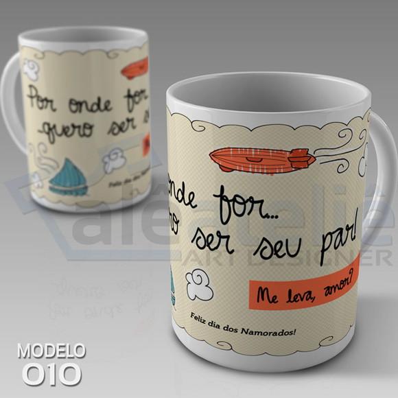 Caneca Dia dos Namorados Por onde for Quero ser seu Par