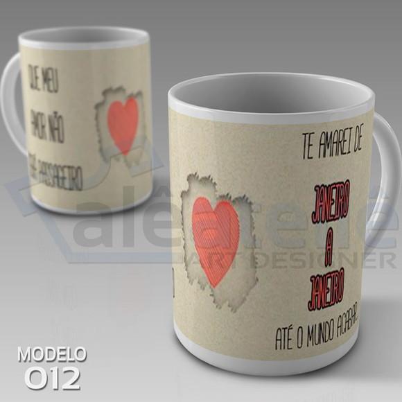 Caneca Dia dos Namorados Te Amarei até o Mundo Acabar