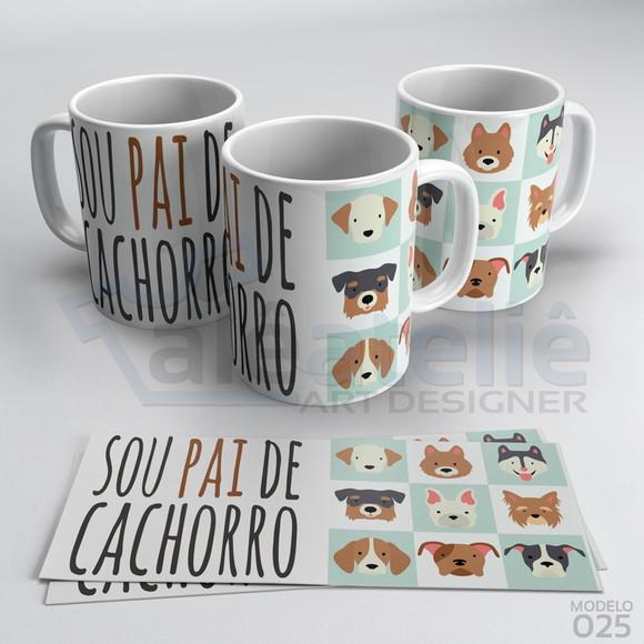 Caneca Dia dos Pais Personalizada - Sou Pai de Cachorro