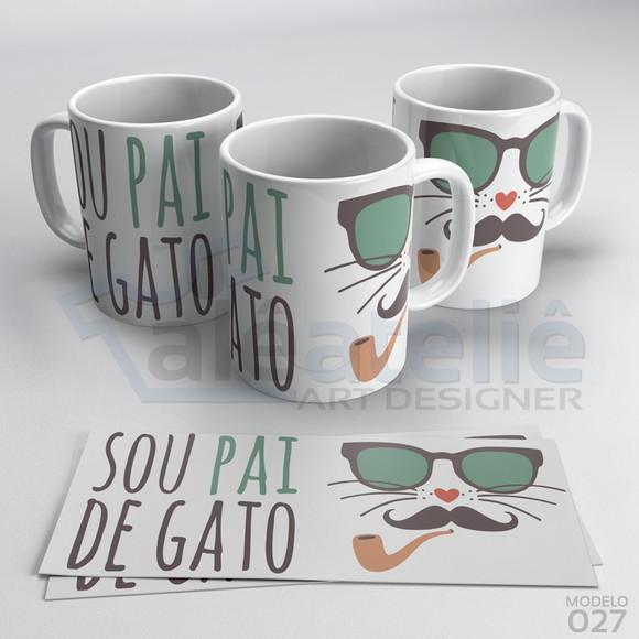 Caneca Dia dos Pais Personalizada - Sou Pai de Gato